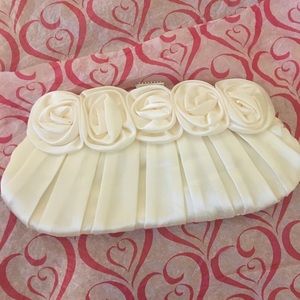 NEW Ivory Rose Purse Satin New Perfect Wedding